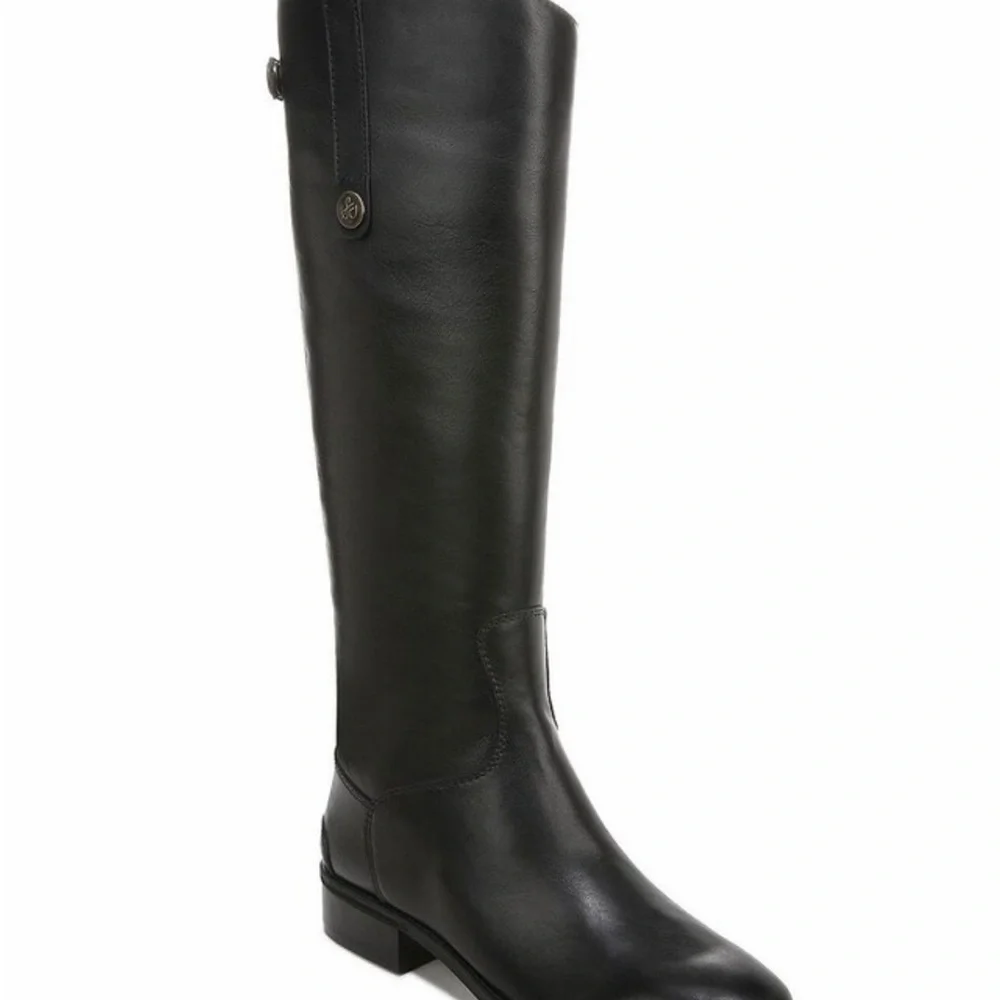 Sam Edelman Penny Tall Black Over-the-Knee Leather Boots
